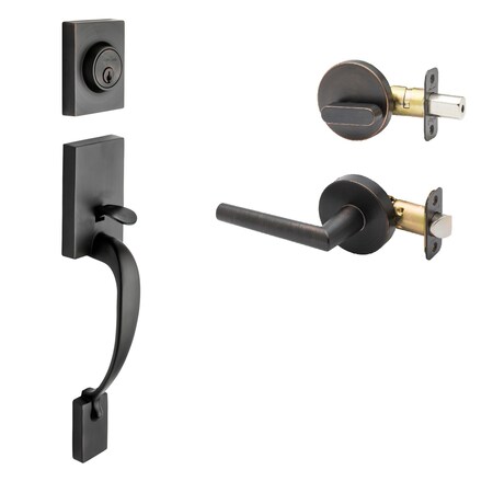 Copper Creek Fashion Handleset, Modern Lever Interior Trim, Tuscan Bronze FZ2610XML-TB
